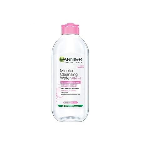 GARNIER Micellar Water - Gentle Cleanser For Sensitive Skin, Get 100% Clean Skin Makeup Remover  (125 ml)