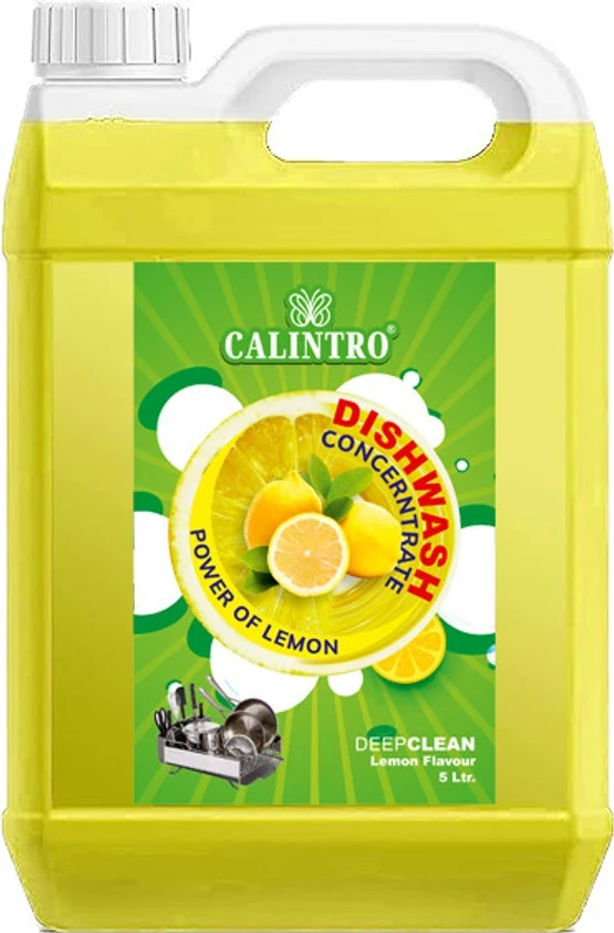 Calintro Liquid with Yellow Lemon for oil & washes off Kitchen Utensil Clean Dishwash Bar  (5000 g)