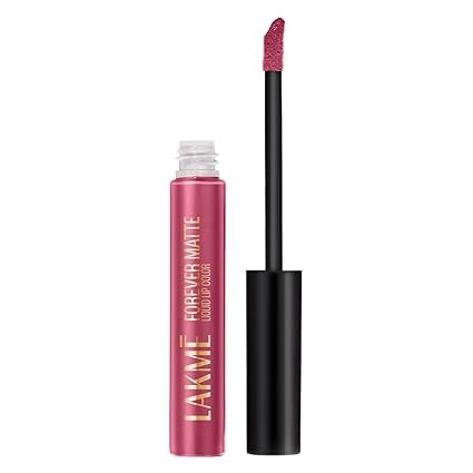 Lakme Forever Matte Liquid Lip Colour, Long-Lasting Liquid Lipstick, Lightweight & Transferproof, Smudgeproof - Pink Punch 5.6ml