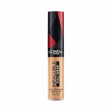 L'Oréal Paris Full Coverage Concealer, Waterproof Formula, Long-lasting, For Undereye Circles and Blemishes, For Highlighting and Contouring, Infallible, Shade: 317, 10g