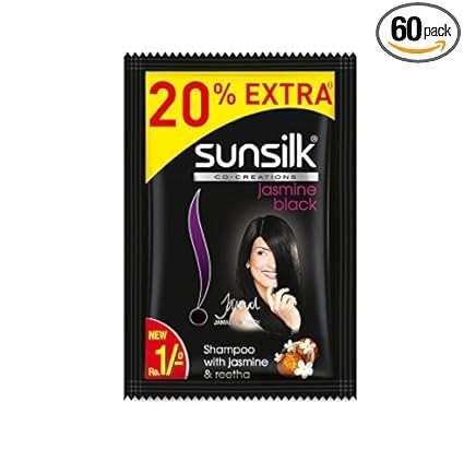 Sunsilk Black Shampoo, 5.5ml Sachet - Pack of 60
