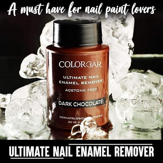 Colorbar Ultimate Nail Enamel Remover, Dark Chocolate, 80ml | Paraben Free | Enriched with Protein and Vitamin B5 | Infused with Olive Oil extracts | Strengthens and Moisturizes