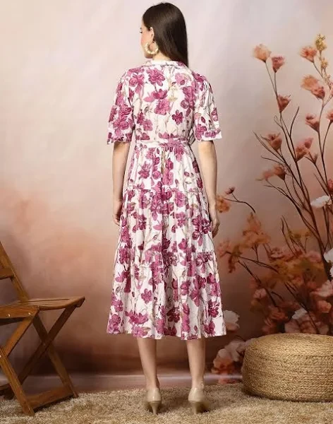 Stylum Floral Print Fit & Flare Maxi Dress