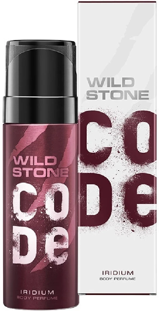 WILD STONE CODE Iridium No Gas Scented Body Spray Perfume For Men, Long Lasting Masculine Fragrance For Office Wear, 120Ml