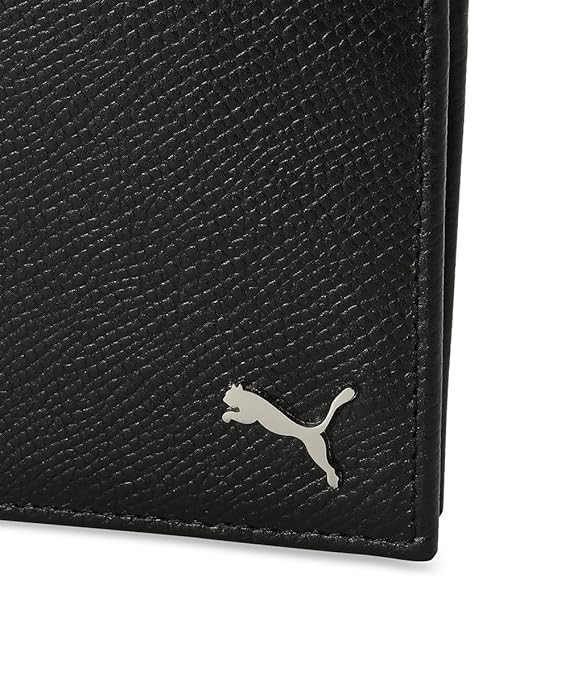Puma Unisex-Adult Leather Plain Wallet, Black (9105801)