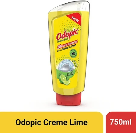 Odopic Dishwash Creme Lime Liquid Gel | Kitchen Utensil Cleaner Dish Cleaning Gel  (Regular, 750 ml)