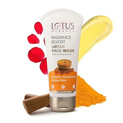 LOTUS HERBALS Ubtan |Turmeric, Sandalwood and Rose Water|Reducing Dark Spots Face Wash  (100 g)