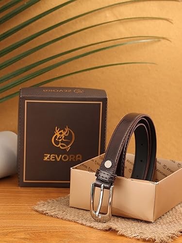 ZEVORA Women Leather Formal Belt