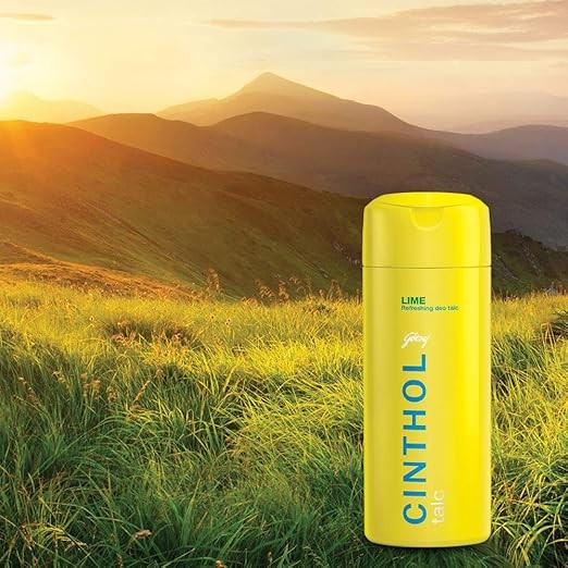 Cinthol Godrej Lime Talcum Powder with Citrus Fragrance | Superior Germ Protection | Insta Deo Fragrance | Pack of 1, 300 Gms