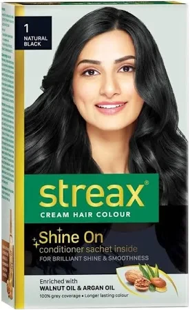 Streax Gel Hair Colour for women, 150 ml |No ammonia |100% grey coverage , Burgundy