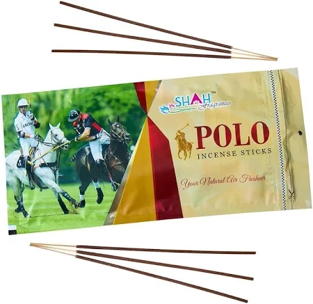 Shah Fragrances Polo Zipper incense sticks (pack of 6)(130 grams*6 packs) Polo  (780 Units, Set of 6)