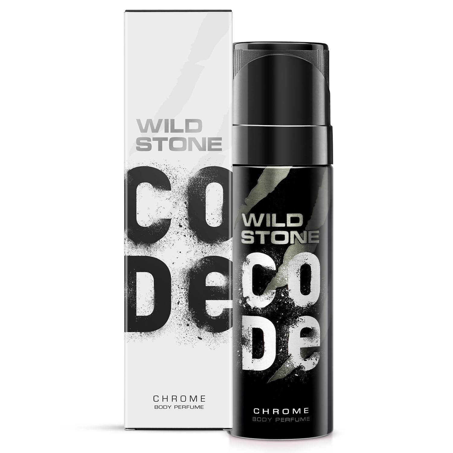 Wild Stone Code Chrome No Gas Body Perfume for Men, Long Lasting Masculine Fragrance for Office Wear - 150 ml