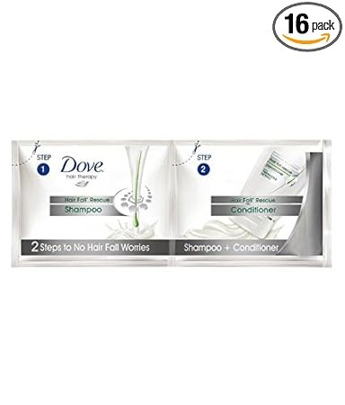 Dove Hairfall Rescue Twin Sachet, 12ml (16% Extra) [Pack of 16]