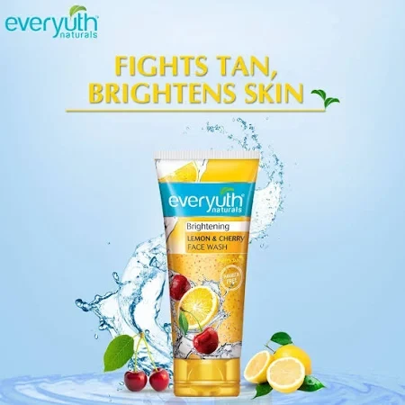 Everyuth Naturals Brightening Lemon Cherry Face Wash, 50 g