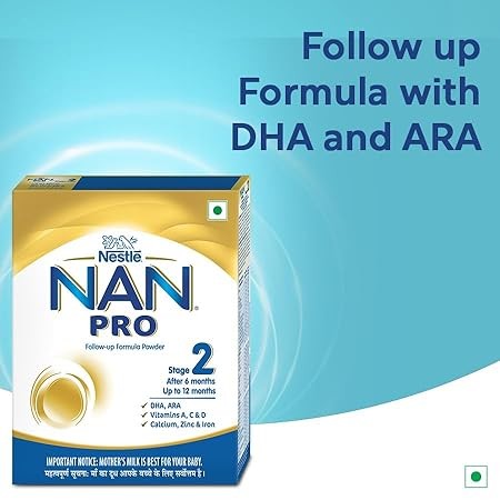 Nestle Nan Pro 2 Follow-up Formula Powder, Stage 2 From 6 to 12 Months  (400 g, 6+ Months)