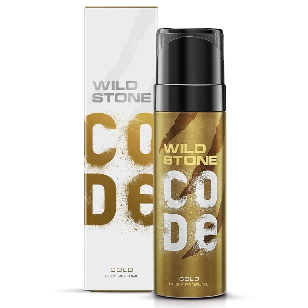 Wild Stone Code Gold Body Perfume for Men with Strong Masculine Aroma for Special Occasion -120 ml