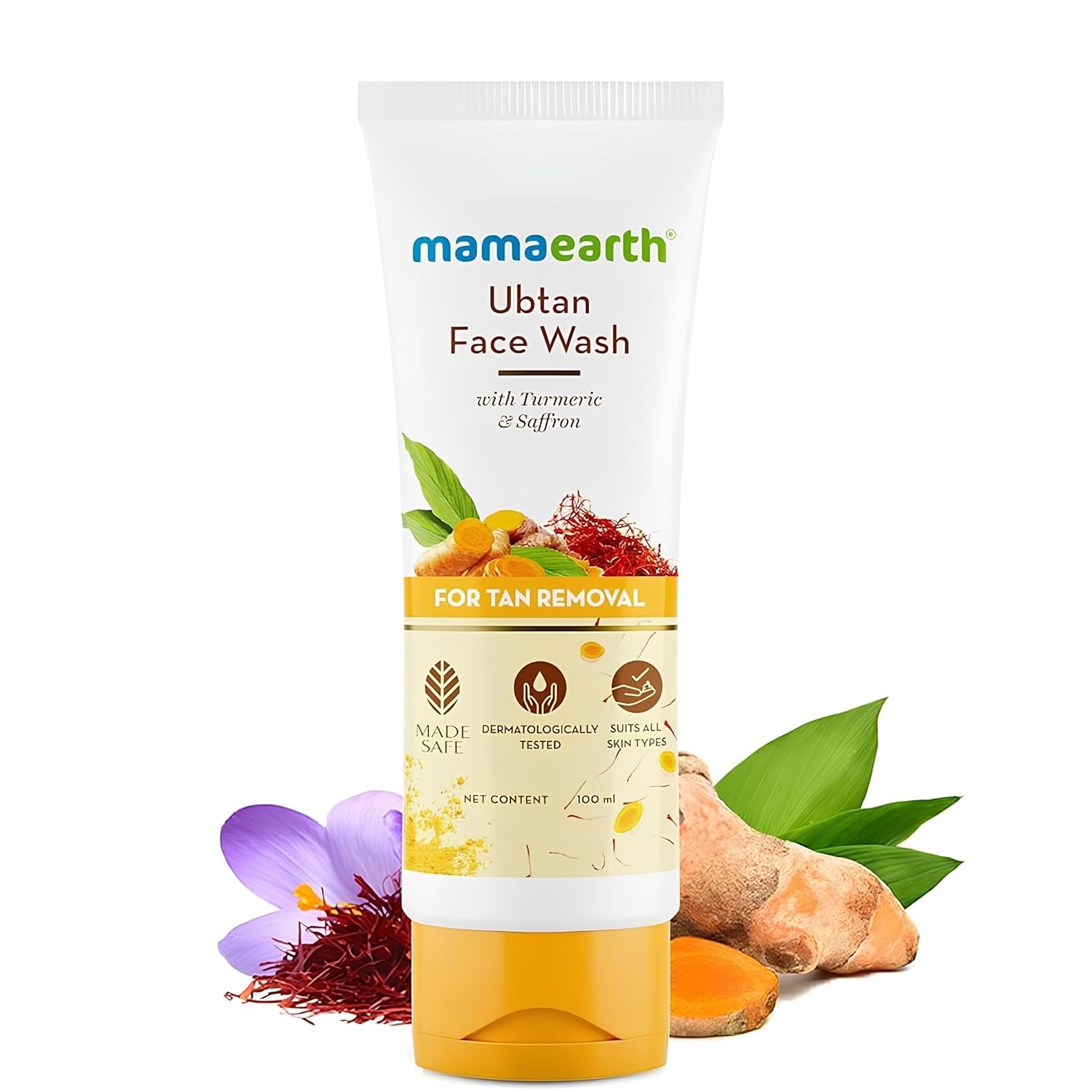 Mamaearth Ubtan Natural | Anti-Tan For all Skin Types with Turmeric� & Saffron Face Wash  (150 ml)