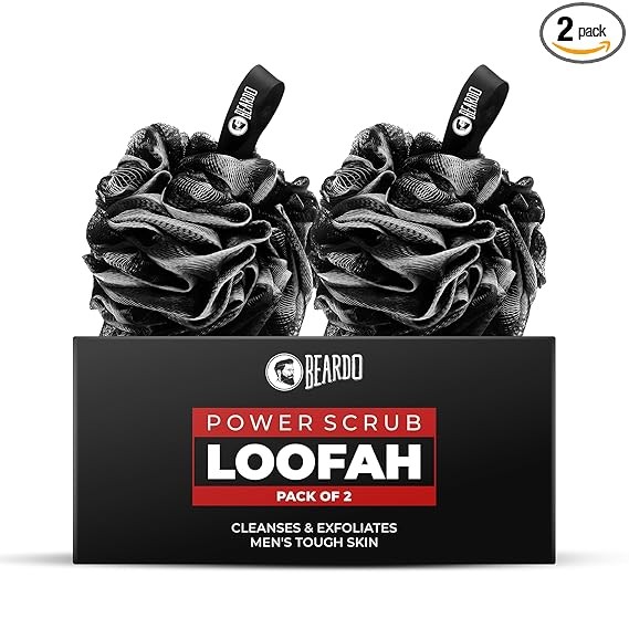 Beardo Loofah  (Pack of 4, Black)