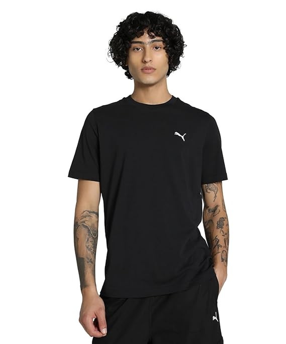 Puma Men Cotton Regular Fit, ESS Small Logo Tee, Black, XL, (68253801)