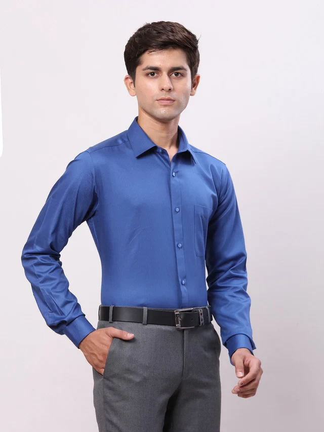 Raymond Men Slim Fit Pure Cotton Formal Shirt