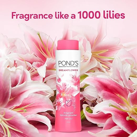 POND'S Dreamflower Fragrant Talc Powder with Vitamin B3, Pack of 1, 100gm