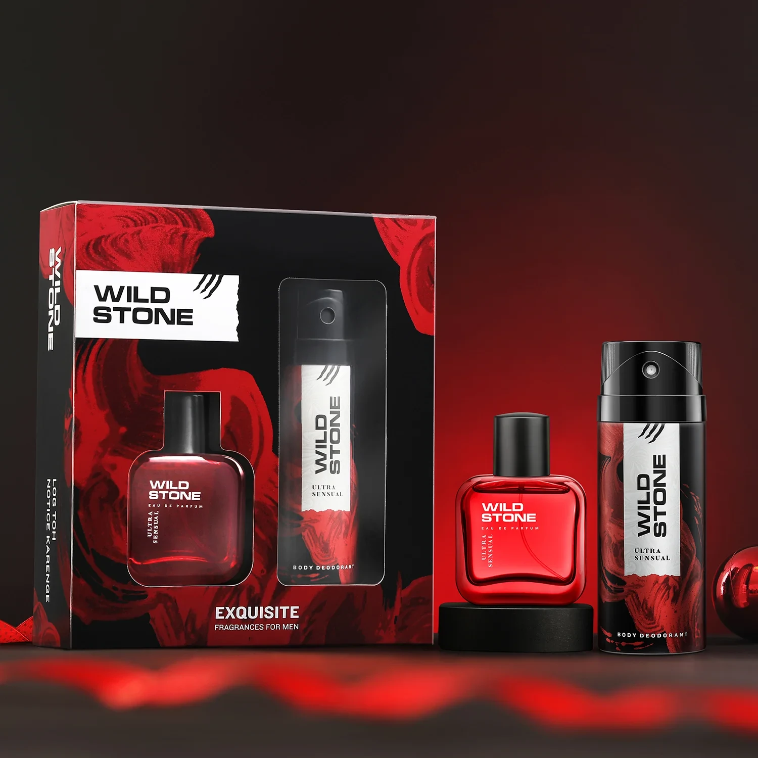 Wild Stone Ultra Sensual Fragrance Gift Set for Men with Deodorant 150ml & Perfume 50ml  (2 Items in the set