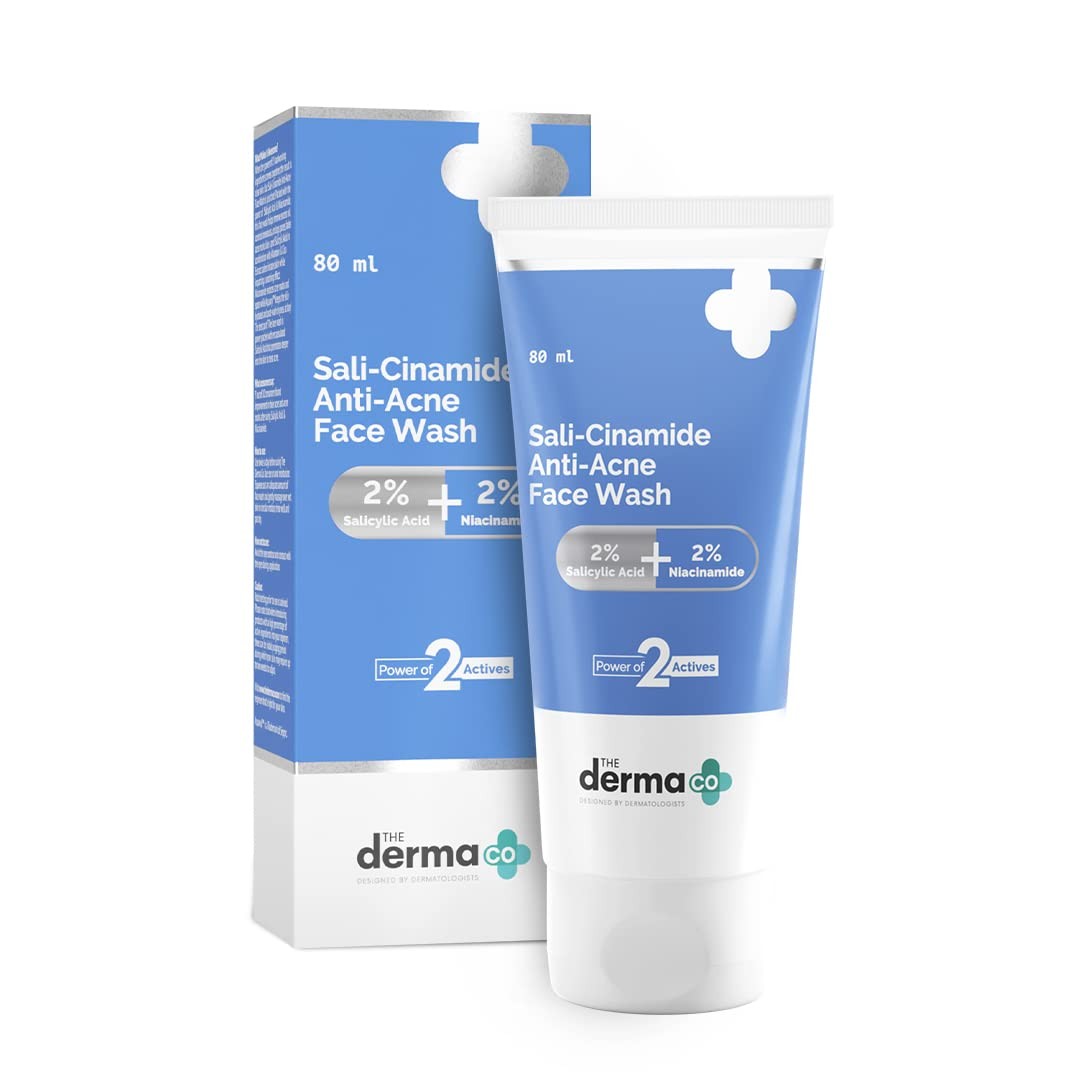 The Derma Co 1% Salicylic Acid Gel Face Wash with Salicylic Acid & Witch Hazel for Active Acne - 100 ml