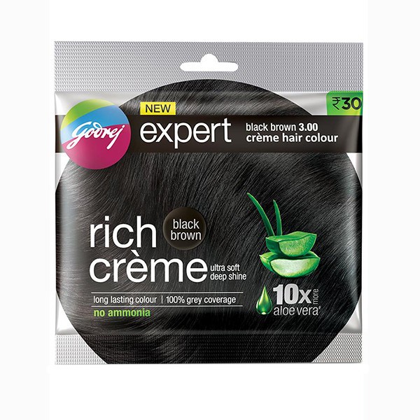 Godrej EXPERT RICH CREME Hair Colour Shade 1 NATURAL BLACK , NATURAL BLACK
