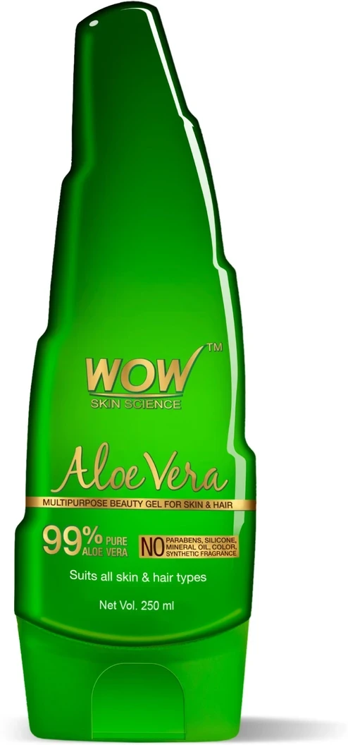 WOW SKIN SCIENCE 99% Pure Aloe Vera Gel - Ultimate for Skin and Hair - No Parabens, 250