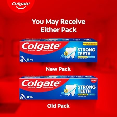 Colgate Strong Teeth Toothpaste with Amino Shakti - India's No.1 Toothpaste for Cavity Protection (150 g)
