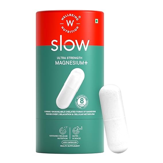 Wellbeing Nutrition Ultra Strength Magnesium+ 2000 mg | 8 Chelated Salts Liposomal Magnesium Bisglycinate, Citrate, Threonate | For Sleep, Mood, Metabolism, Brain, Bone & Gut Health | 60 Capsules