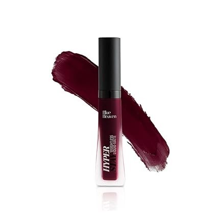 Blue Heaven Hyper Stay Weightless Liquid Matte Lipstick  Long-lasting & Smudge Proof  Non-Transfer Matte Lipstick for Women Mystic Maroon-05  6ml